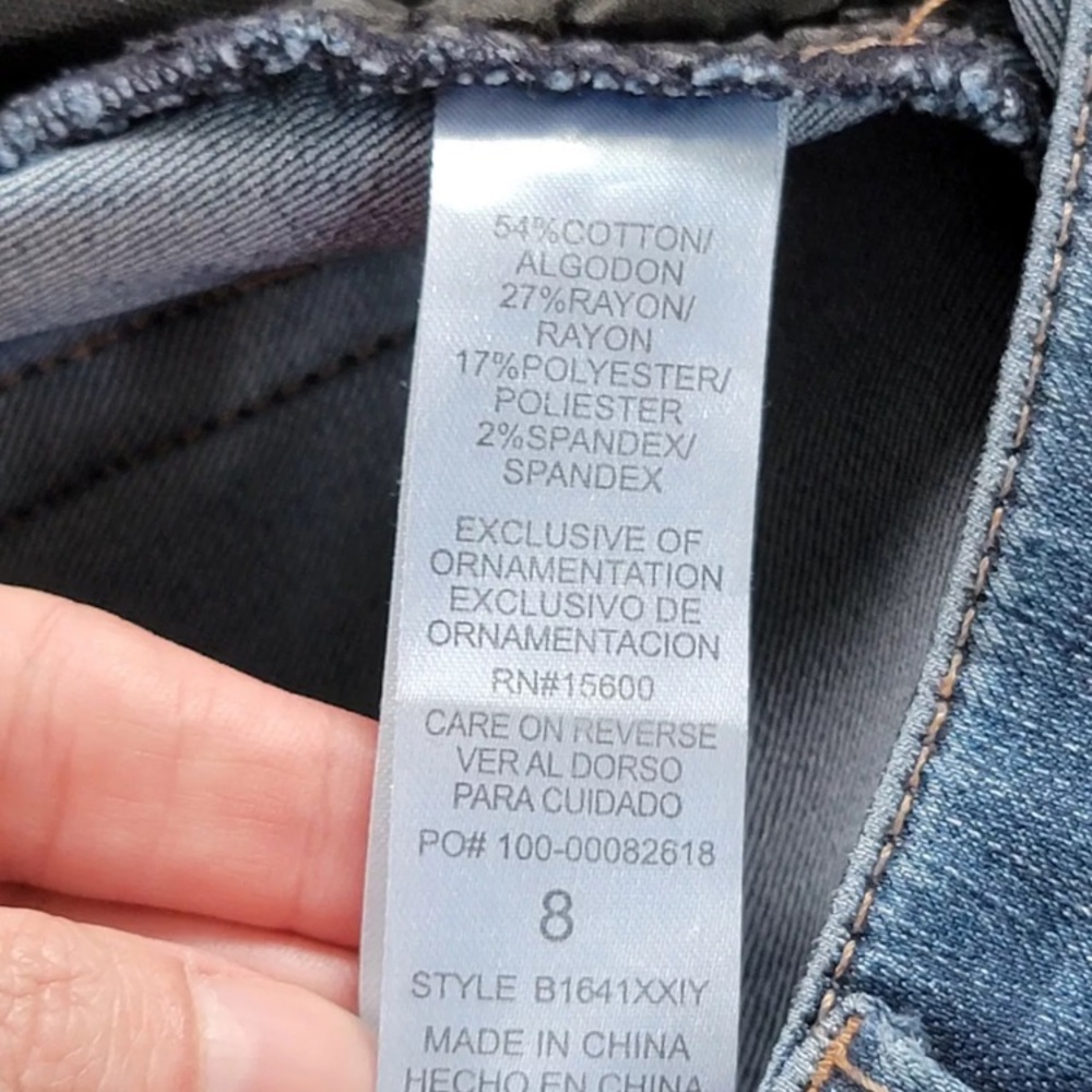 Democracy "Ab" Technology Women's 6 Pocket Blue Jeans Stretch Size 8 - Picture 5 of 11